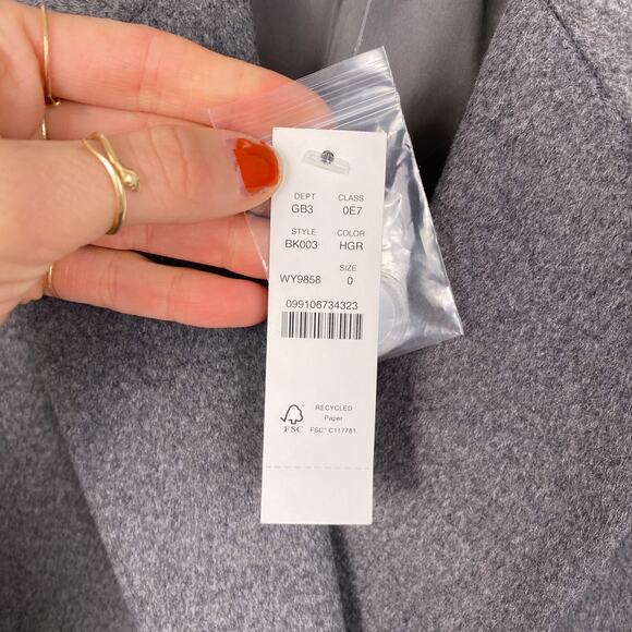 NWT J. Crew Devon Blazer In Drapery Flannel in Graphite 0 - Picture 5 of 9